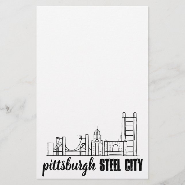 Pittsburgh Skyline Brevpapper (Framsida)