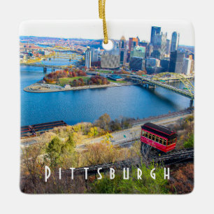 Pittsburgh Skyline Julgransprydnad Keramik