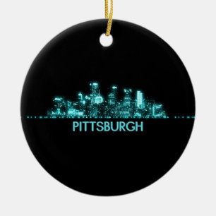 Pittsburgh Skyline Julgransprydnad Keramik
