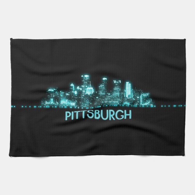 Pittsburgh Skyline Kökshandduk (Horisontell)