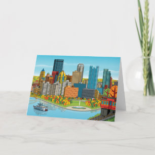 Pittsburgh Skyline Kort