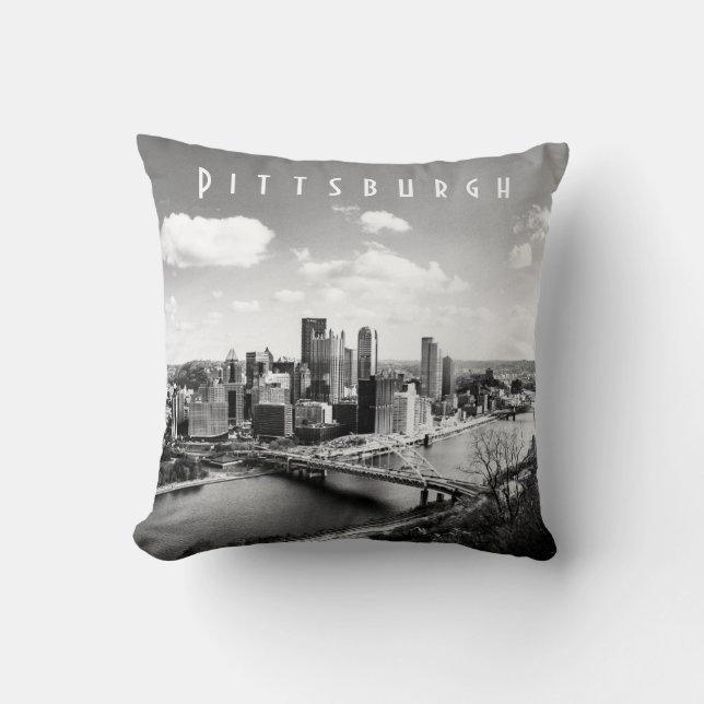 Pittsburgh Skyline Kuddinkast Kudde (Framsida)