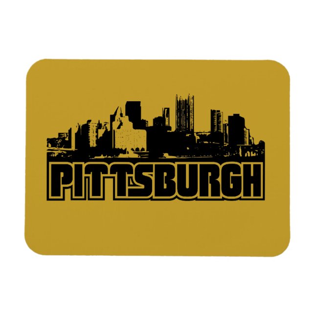 Pittsburgh Skyline Magnet (Horisontell)