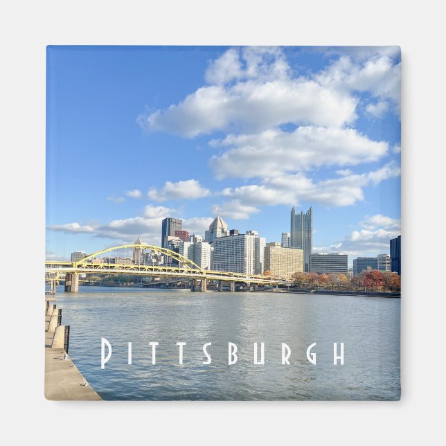 Pittsburgh Skyline Magnet (Framsidan)