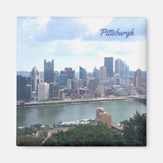 Pittsburgh Skyline Magnet (Framsidan)