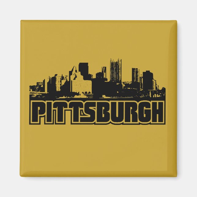 Pittsburgh Skyline Magnet (Framsidan)