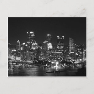 Pittsburgh Skyline på natten Vykort