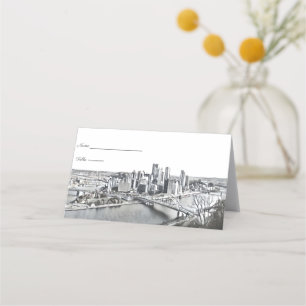 Pittsburgh Skyline Platskort Placeringskort