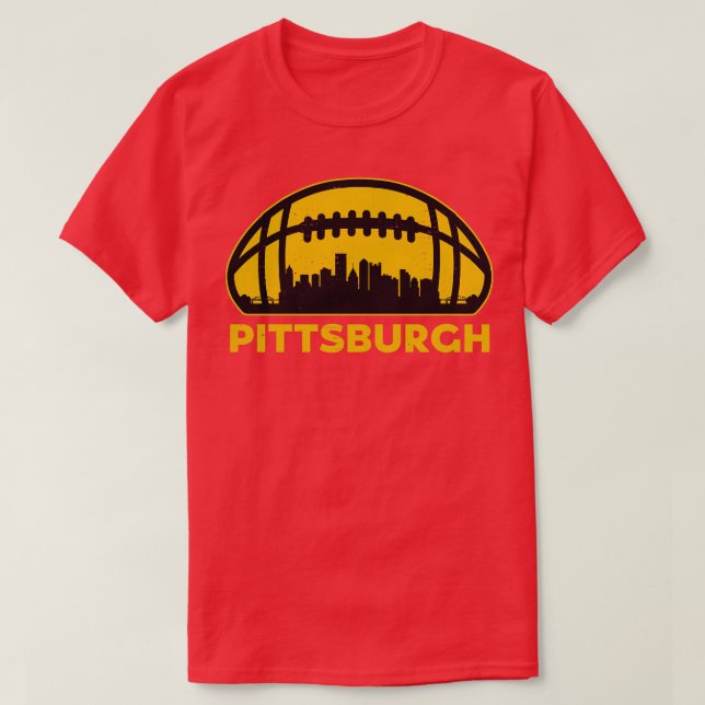 Pittsburgh Skyline T Shirt (Design framsida)