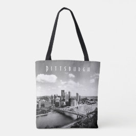 Pittsburgh Skyline Tote Bag Tygkasse