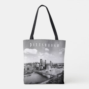 Pittsburgh Skyline Tote Bag Tygkasse