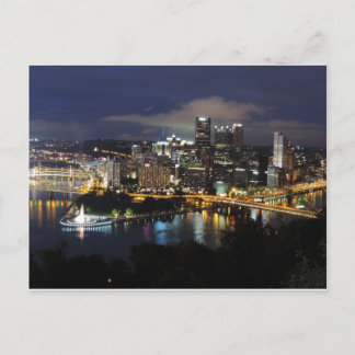 Pittsburgh Skyline vid Dusk Vykort