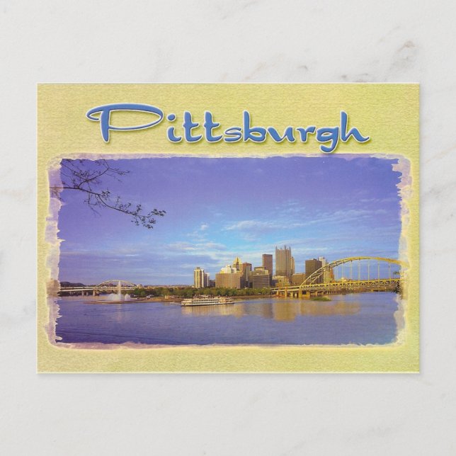 PITTSBURGH SKYLINE VYKORT (Framsida)