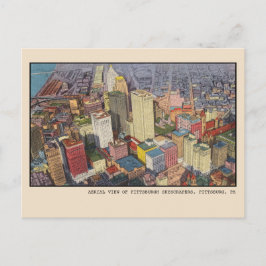 Pittsburgh Skyskrapor Vintage vykort