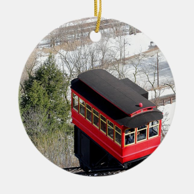 Pittsburgh sluttningflygplan julgransprydnad keramik (Framsidan)