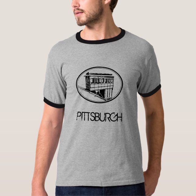 Pittsburgh sluttninggrå färg t-shirt (Framsida)