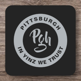 Pittsburgh Sports Yinz Anpassningsbar Barware Squa Underlägg Papper Kvadrat
