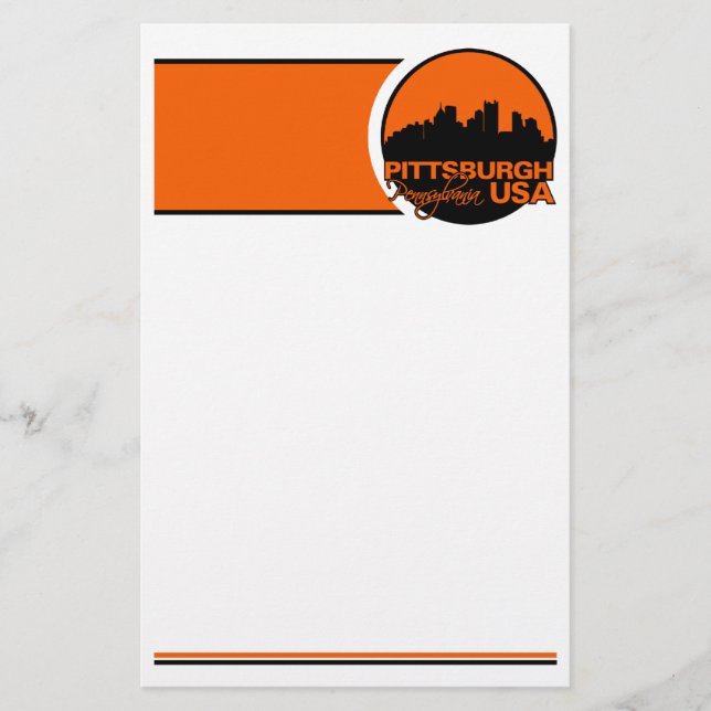PITTSBURGH stationär, anpassa Brevpapper (Framsida)