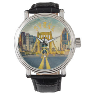 Pittsburgh Steel City Skyline 412 Pennsylvania kan Armbandsur