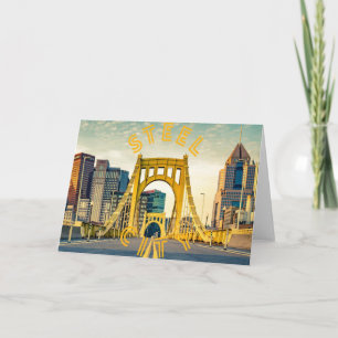 Pittsburgh Steel City Skyline 412 Pennsylvania kan Kort