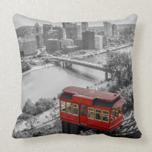 Pittsburgh Steel City Skyline Incline Pennsylvania Kudde
