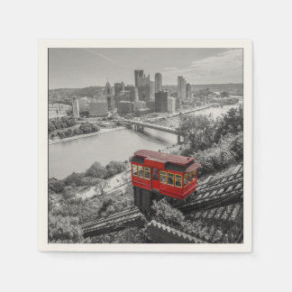 Pittsburgh Steel City Skyline Incline Photography Pappersservett