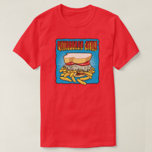 Pittsburgh stilsmörgås på blått t shirt