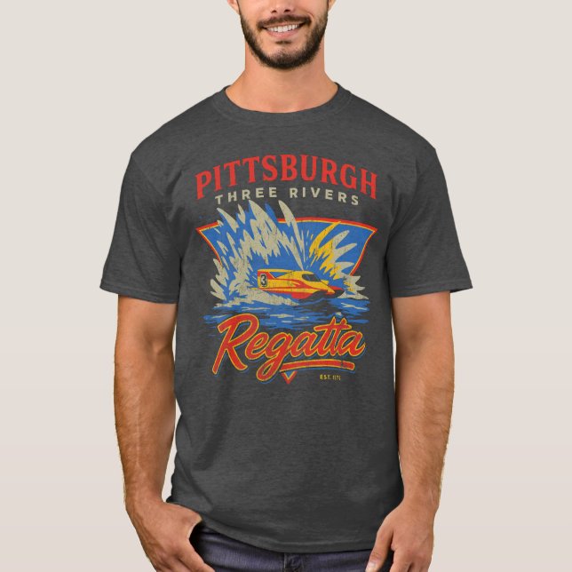 Pittsburgh Three Rivers Regatta T Shirt (Framsida)
