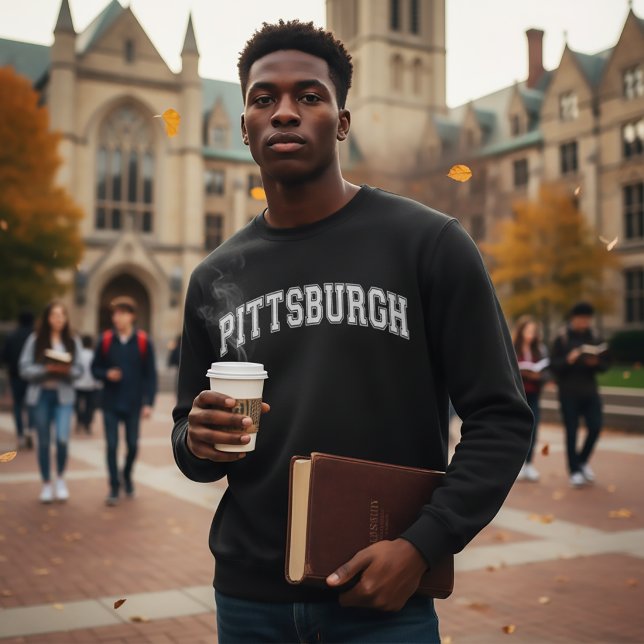 PITTSBURGH Universitet-Style Amerika Högskola Lång Ärmad Tröja (Skapare uppladdad)