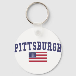Pittsburgh US Flagga Nyckelring