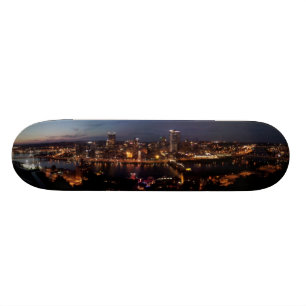 Pittsburgh via den Monongahela sluttningen Old School Skateboard Bräda 18 Cm