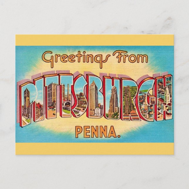 Pittsburgh Vintage Välkomst vykort (Framsida)