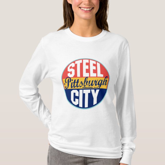 Pittsburgh vintageetikett t-shirt (Framsida)