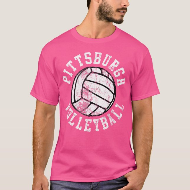 Pittsburgh Volleyball T Shirt (Framsida)