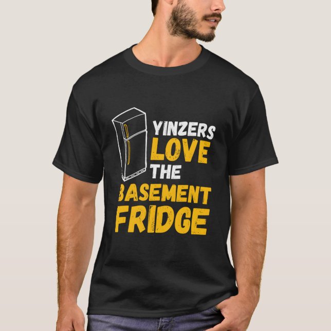 Pittsburgh Yinzers Love The Baset Fridge T Shirt (Framsida)