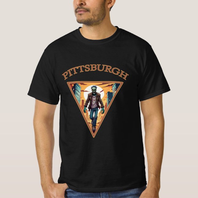 Pittsburgh Zombie T Shirt (Framsida)