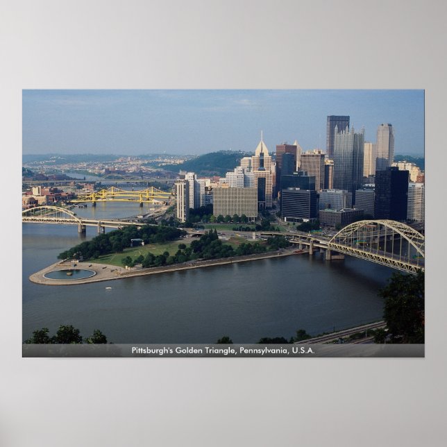 Pittsburgh's Golden Triangle, Pennsylvania, USA Poster (Framsidan)