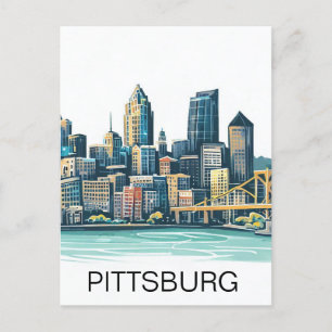 Pittsburghs stadsbild vykort