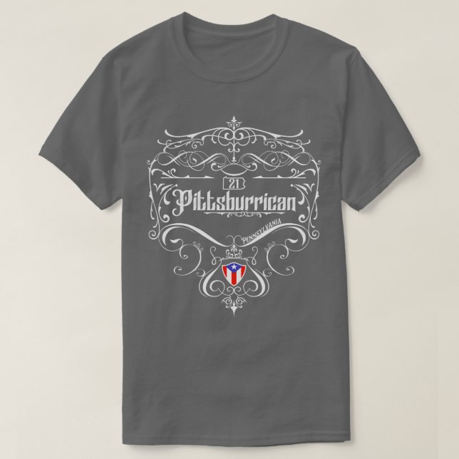 Pittsburrican Vintage Stil T Shirt (Design framsida)