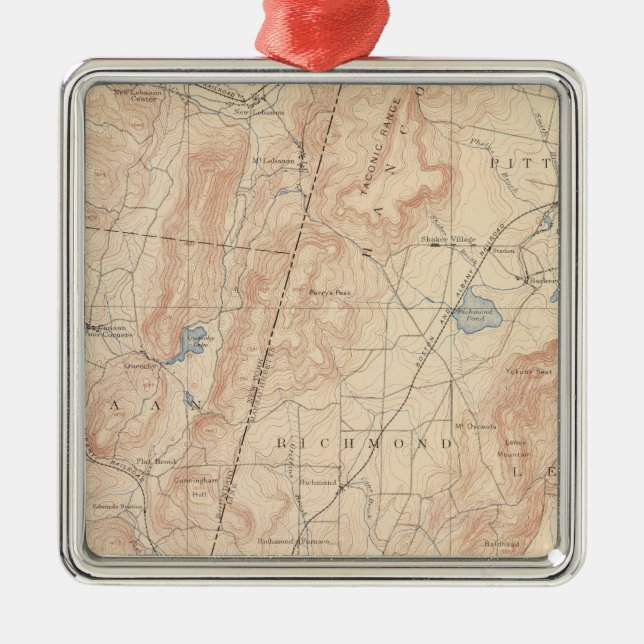 Pittsfield, Massachusetts Julgransprydnad Metall (Framsidan)