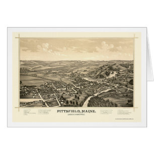 Pittsfield MIG panorama- karta - 1889 Hälsningskort
