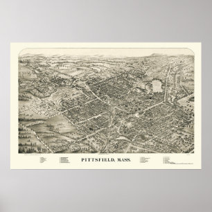 Pittsfield panorama- karta för MORSOR - 1899 Poster