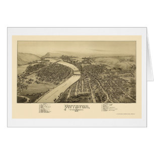 Pittston panorama- karta för PA - 1892 Hälsningskort