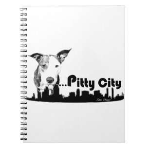 Pitty City PitBull Terrier Stafford Dshire San Die Anteckningsbok