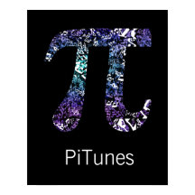 PiTunes ~ Funny Math och Music Geek Poster