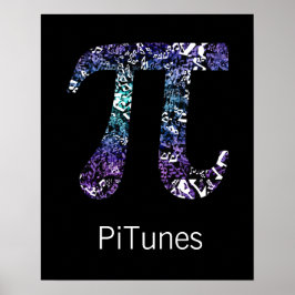 PiTunes ~ Funny Math och Music Geek Poster