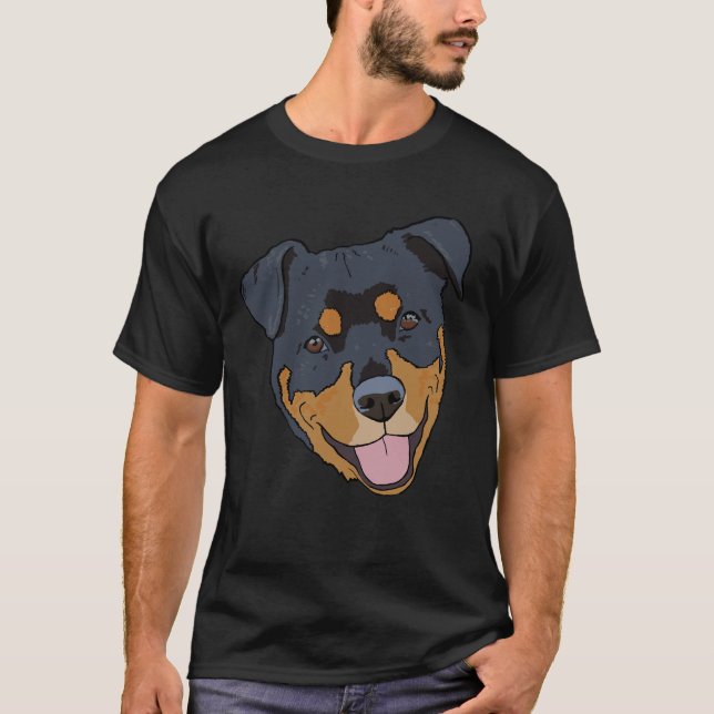 Pitweiler Rottweiler Pitbull Mix T Shirt (Framsida)