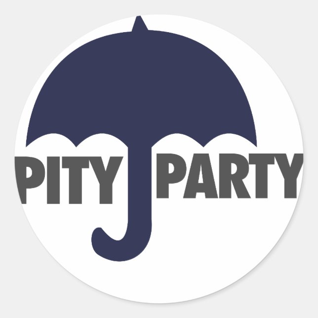 Pity Party Runt Klistermärke (Framsida)