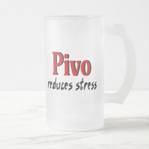 Pivo förminskar spänning frostat ölglas
