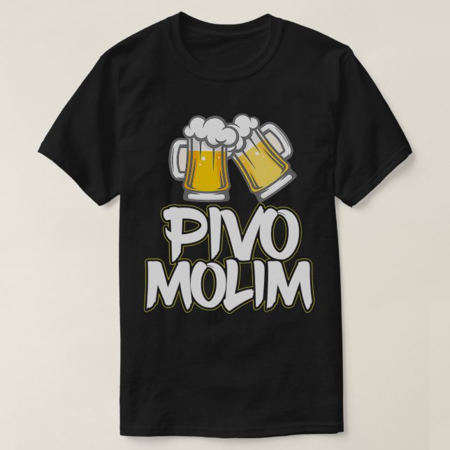Pivo Molim Beer Snälla Kroatien Vacation Kroatien T Shirt (Design framsida)